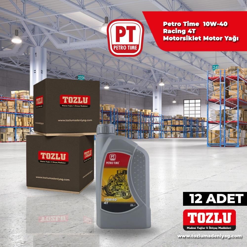 Petro Time 10W-40 Racing 4t Motosiklet Motor Yağı 12 Adet