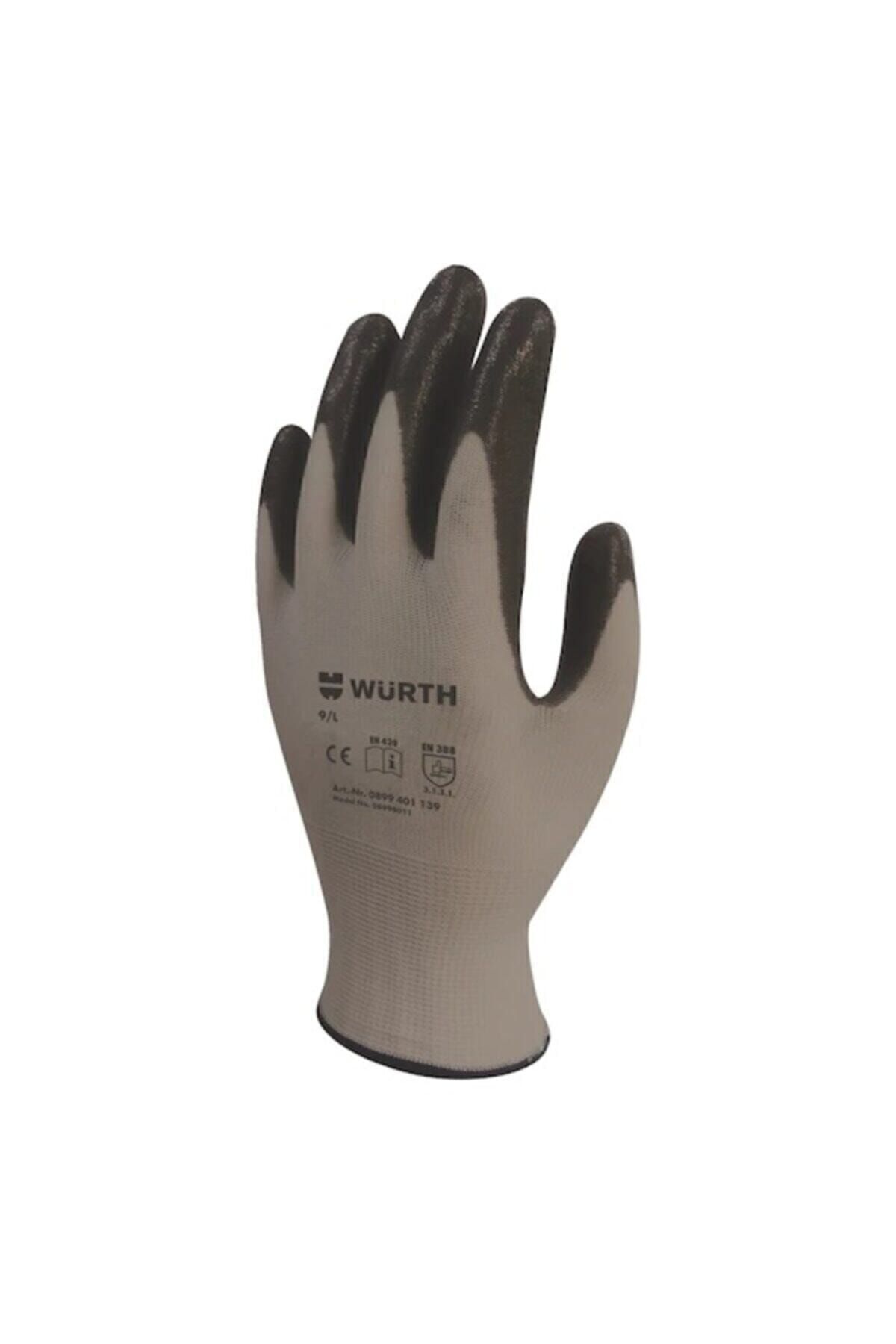 Würth Nitril Iş Mekanikçi Usta Eldiveni Gri-siyah No:9l