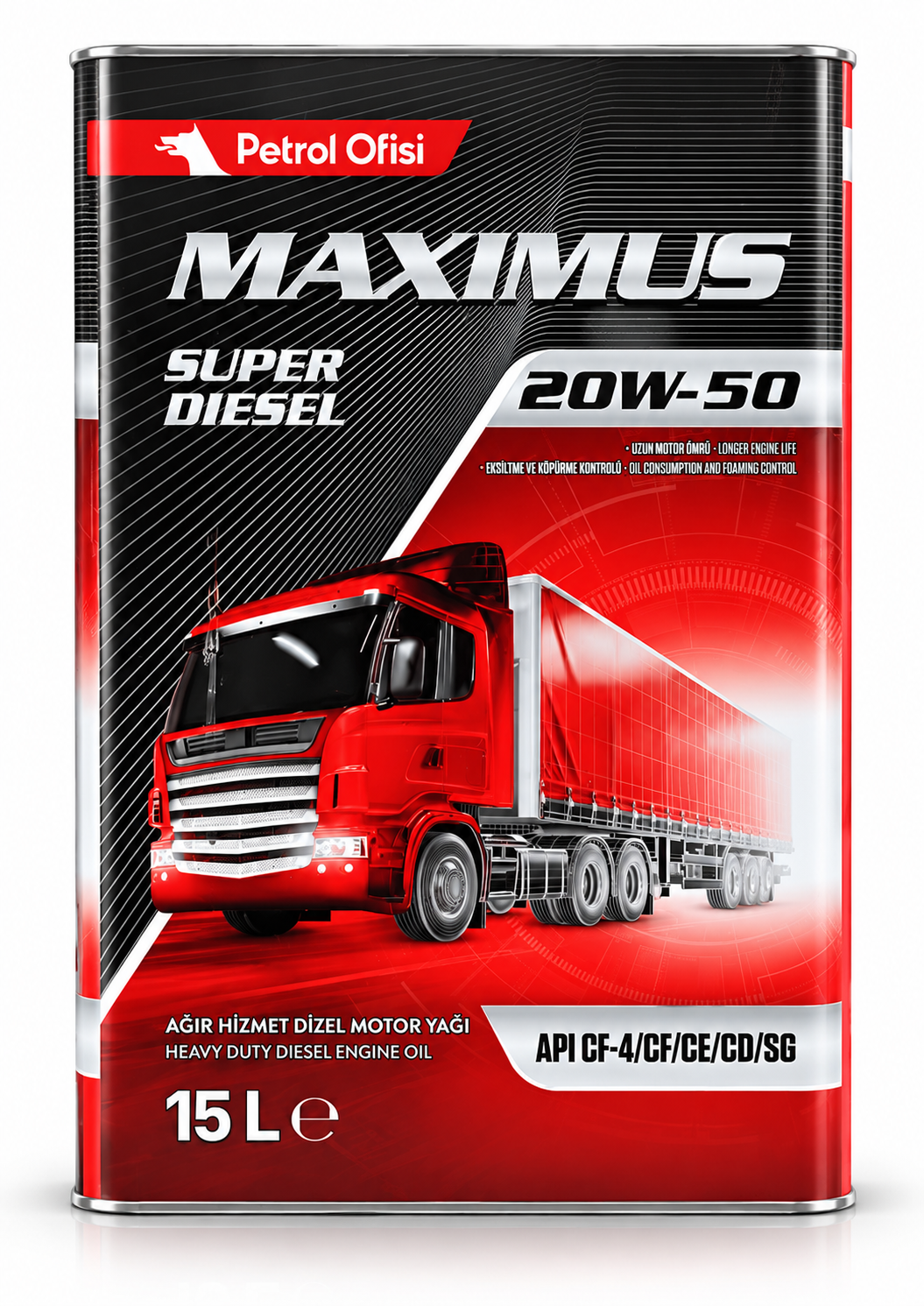 Petrol Ofisi Maximus 20W-50 Motor Yağı 15 L