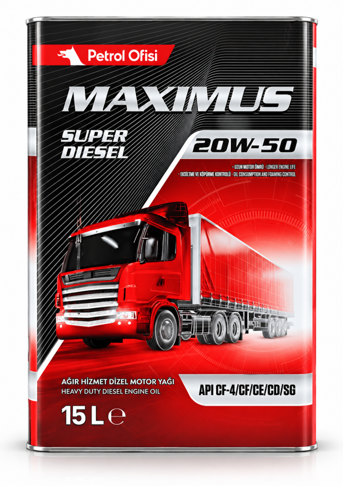 Petrol Ofisi Maximus 20W-50 Motor Yağı 15 L