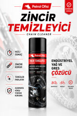 Petrol Ofisi Zincir Temizleyici Sprey 500 ml Motosiklet ve Bisiklet O-Ring X-Ring Z-Ring Uyumlu
