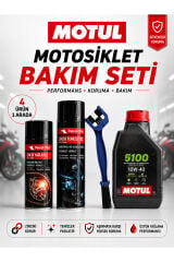 Motul 5100 10W-40 + Po Temizleyici + Po Yağlayıcı + Fırça