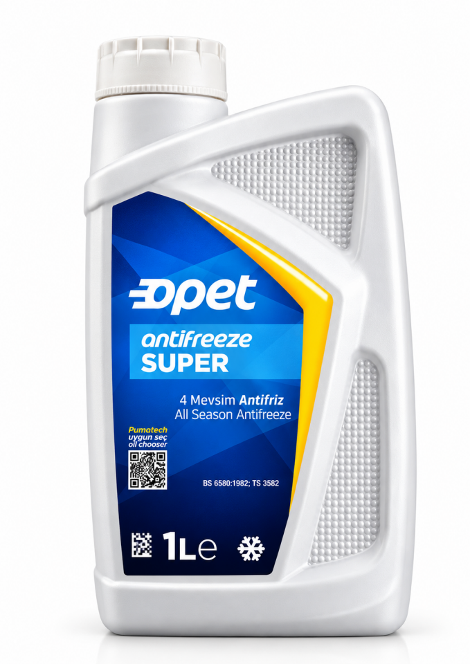 Opet Antifreeze Super 1 L 4 Mevsim Konsantre Antifriz BS 6580 TS 3582