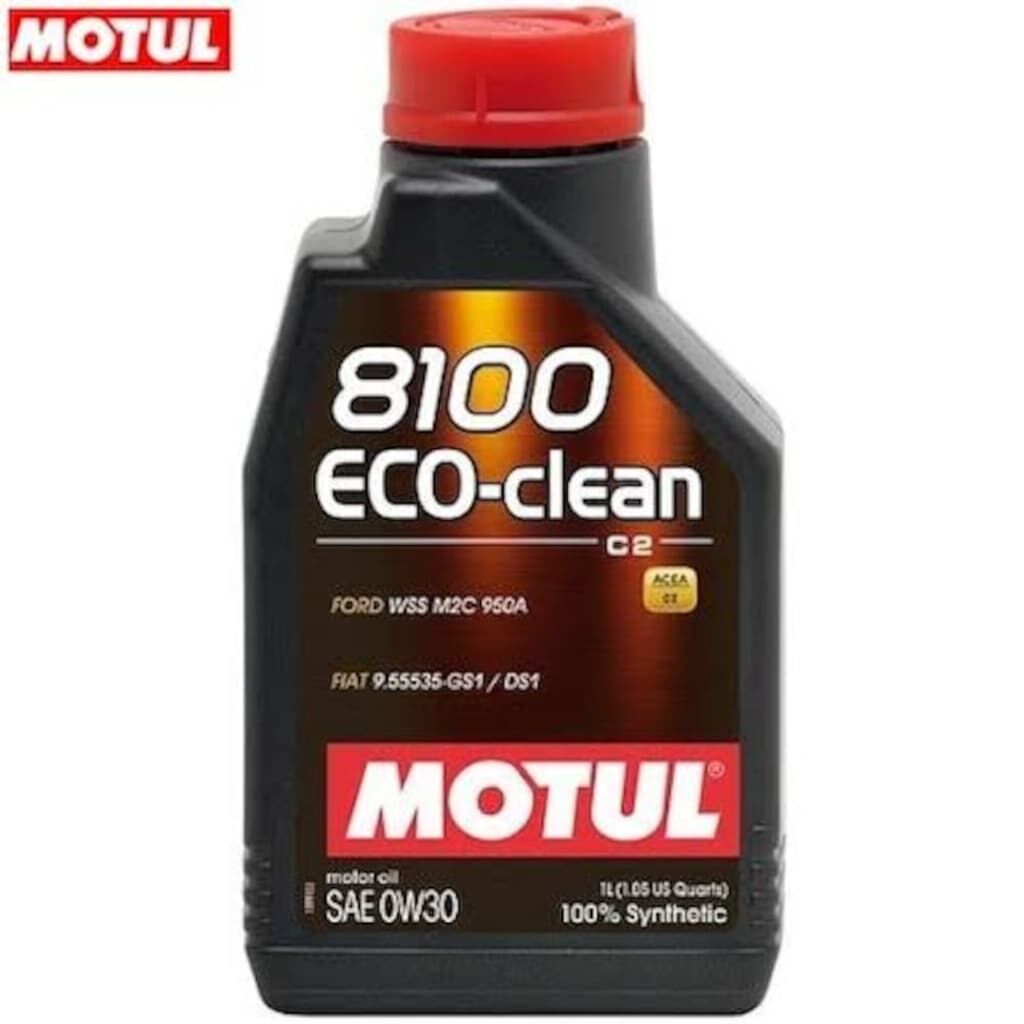 Motul 8100 Eco-Clean C2 0W-30 Tam Sentetik Motor Yağı  1 L