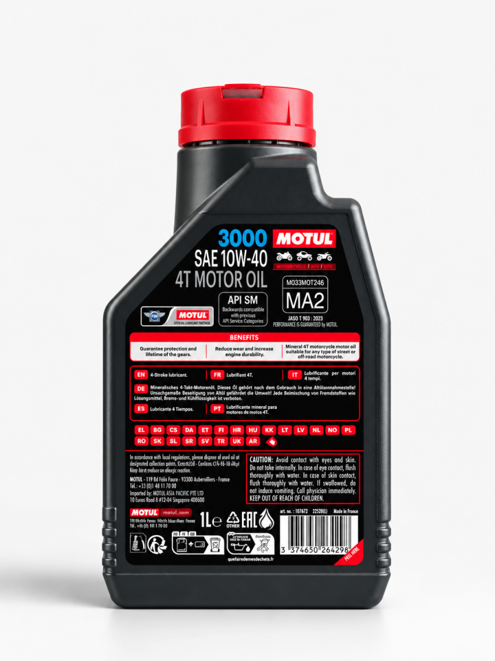 Motul 3000 10W-40 4t 1 L Motosiklet Motor Yağı