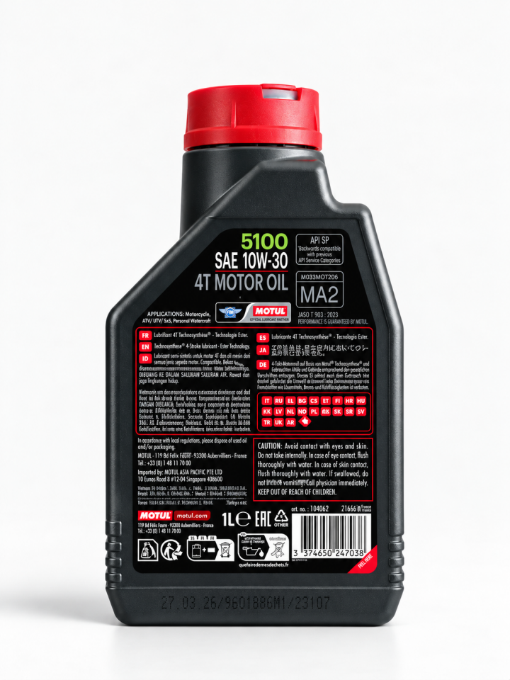 Motul 4t 5100 10W-40 1 L Motosiklet Yağı