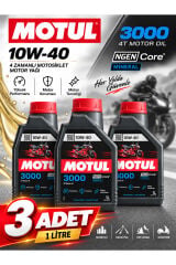 Motul 3000 10W-40 4T Mineral Motosiklet Motor Yağı 1 Litre 3 ADET