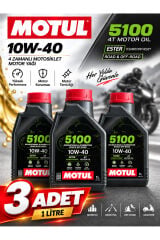 Motul 5100 10W-40 4T Motosiklet Motor Yağı 1 Litre 3 ADET