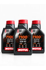 Motul 7100 10W-40 4T Tam Sentetik Motosiklet Motor Yağı 1 Litre 3 ADET