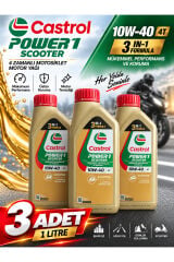 Castrol Power1 Scooter 4T 10W-40 Tam Sentetik Motor Yağı – 1 Litre 3 ADET