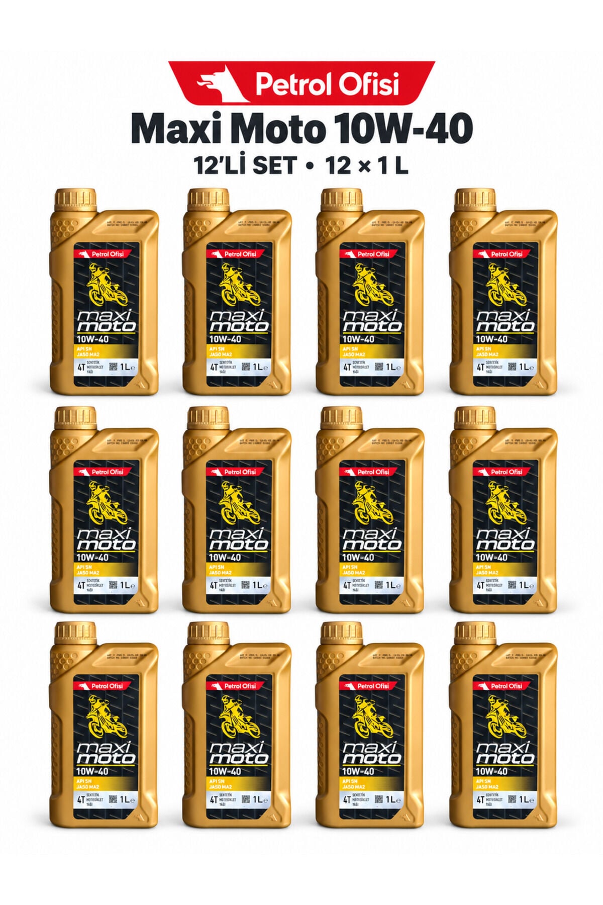 Petrol Ofisi Maxi Moto 10W-40 12 Adet x 1 L