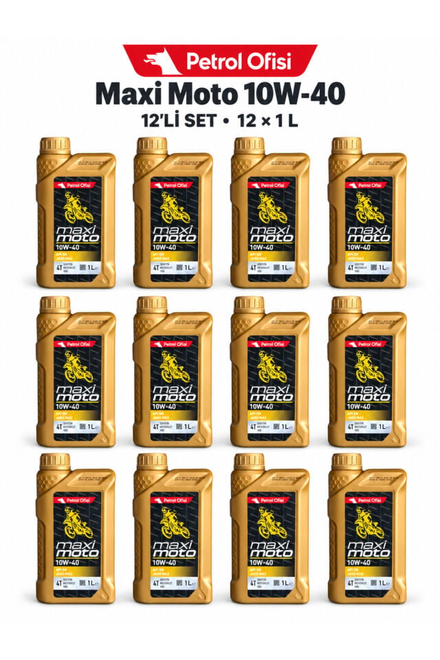 Petrol Ofisi Maxi Moto 10W-40 12 Adet x 1 L