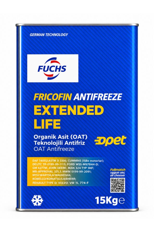 Opet Fuchs Extended Life 15 KG OAT Organik Uzun Ömürlü Konsantre Antifriz