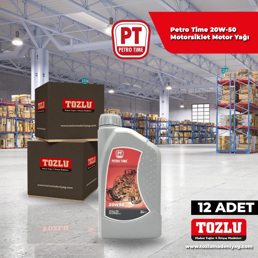 Petro Time 20W-50 Motor Yağı 1 L 12 Adet