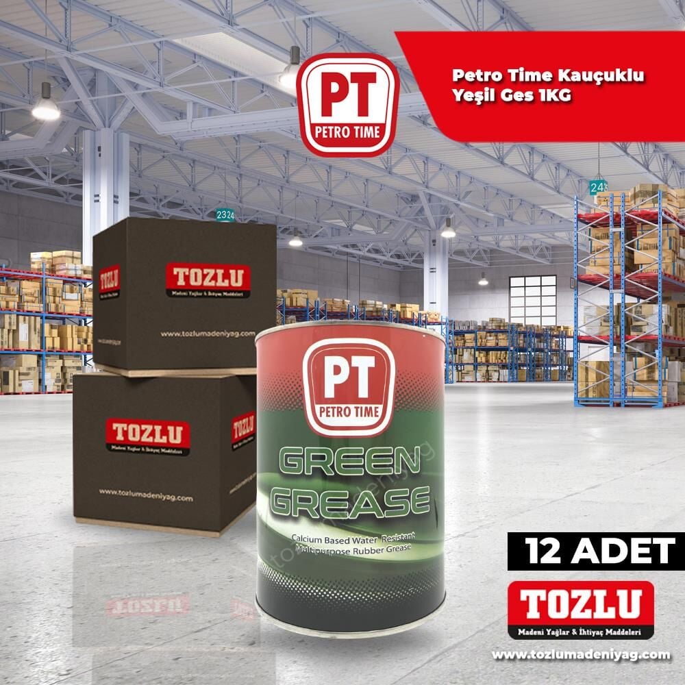Petro Time Kauçuklu  Yeşil Gres 1 KG 12 Adet