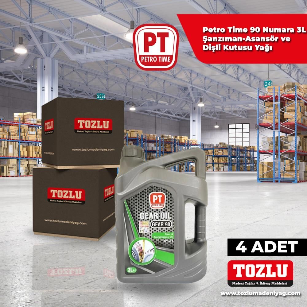 Petro Time 90 Numara 3L Şanzıman-Asansör ve Dişli Kutusu Yağı 4 Adet