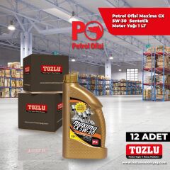 Petrol Ofisi Maxima CX 5W-30 Tam Sentetik Motor Yağı 1 L 12 Adet