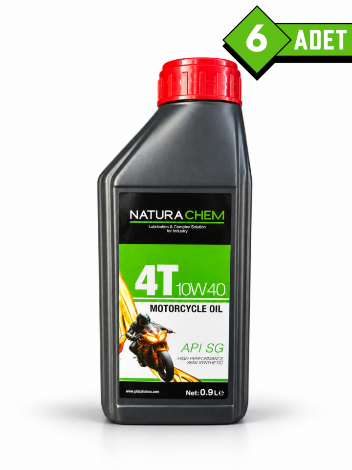 NaturaChem 4t 10w-40 Motosiklet Yağı 0.9 Litre (6 Adet)