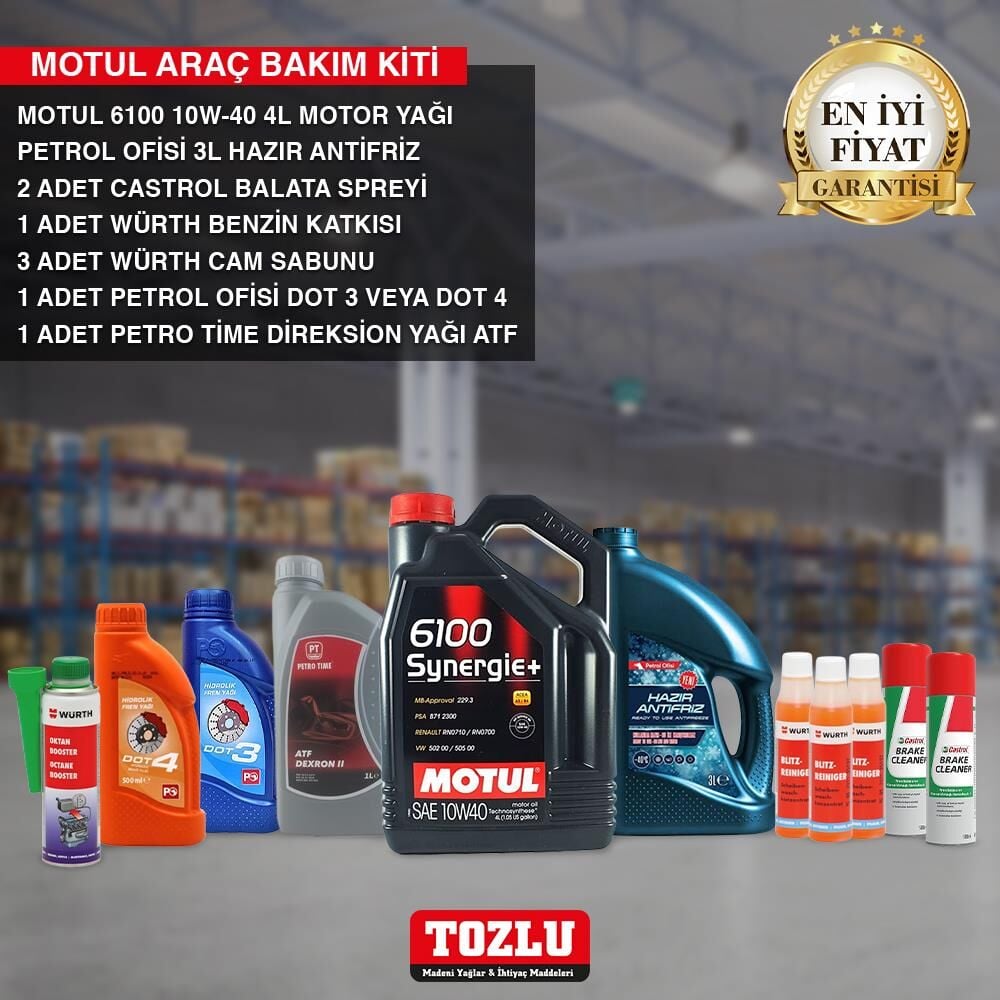 MOTUL 6100 +SYNERGIE 10w-40 ARAÇ BAKIM KİTİ