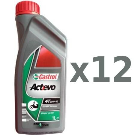 Castrol Actevo 20W40 4t 1L 12 Adet Koli