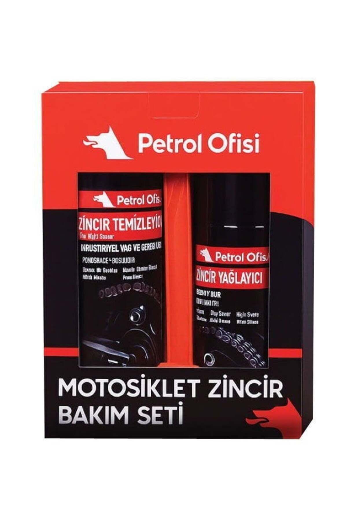 Petrol Ofisi Zincir Temizleyici + Zincir Yağlayıcı + temizleme fırçası