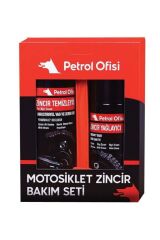 Petrol Ofisi Zincir Temizleyici + Zincir Yağlayıcı + temizleme fırçası