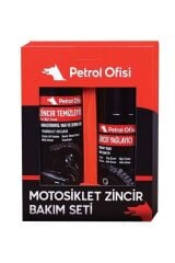 Petrol Ofisi Zincir Temizleyici + Zincir Yağlayıcı + temizleme fırçası
